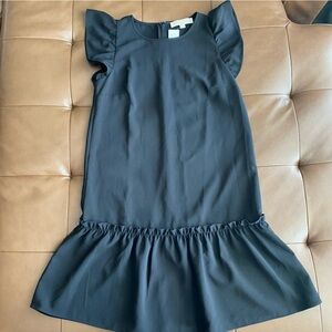 LOFT Black Sheath Dress with Flutter Sleeves NWT